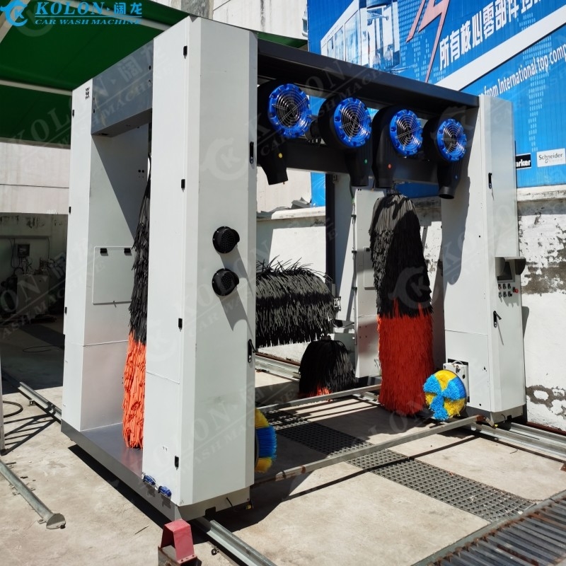Roll-Over 7 Bürsten Automatische Waschmaschine mit Radbürsten Festlufttrocker